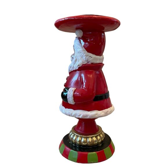 Martha Stewart Christmas Candle Holders 8.5in Santa & Snowman Holiday Decor New - Picture 8 of 16